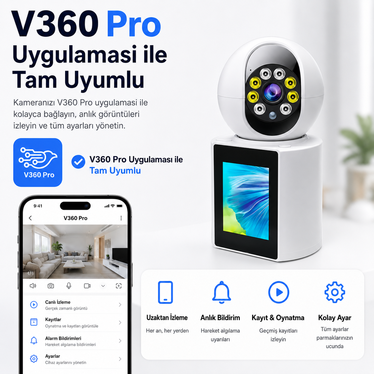 YS-PON 15 Ekranlı Bebek ve Pet İzleme Kamerası