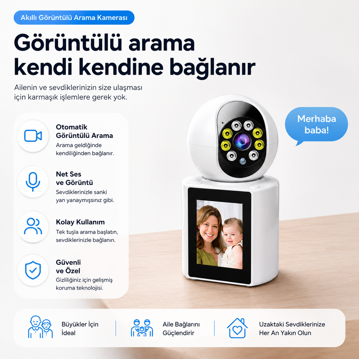 YS-PON 15 Ekranlı Bebek ve Pet İzleme Kamerası