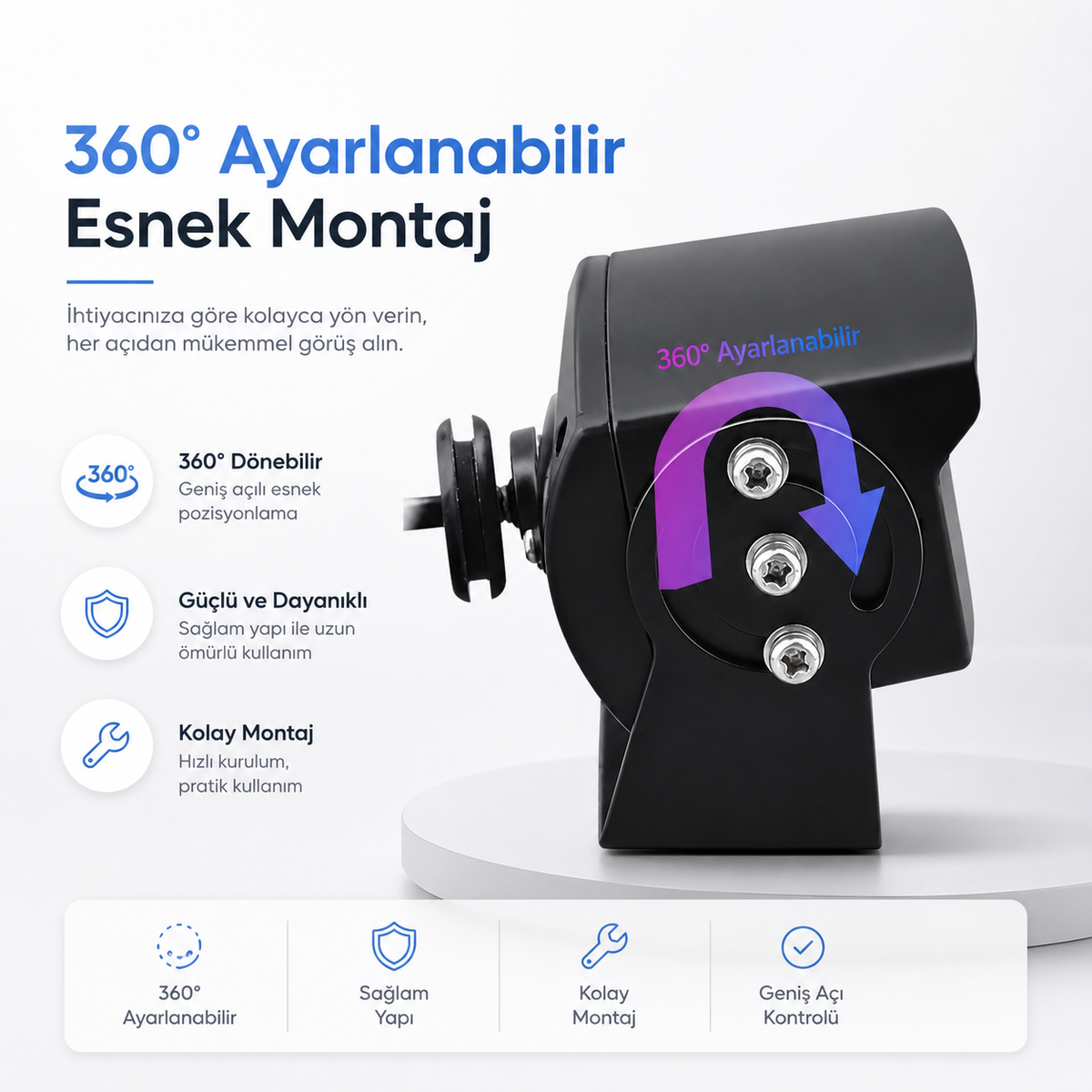 4G SIM Kartlı Çelik Kasa 1080P Araç Güvenlik Kamerası