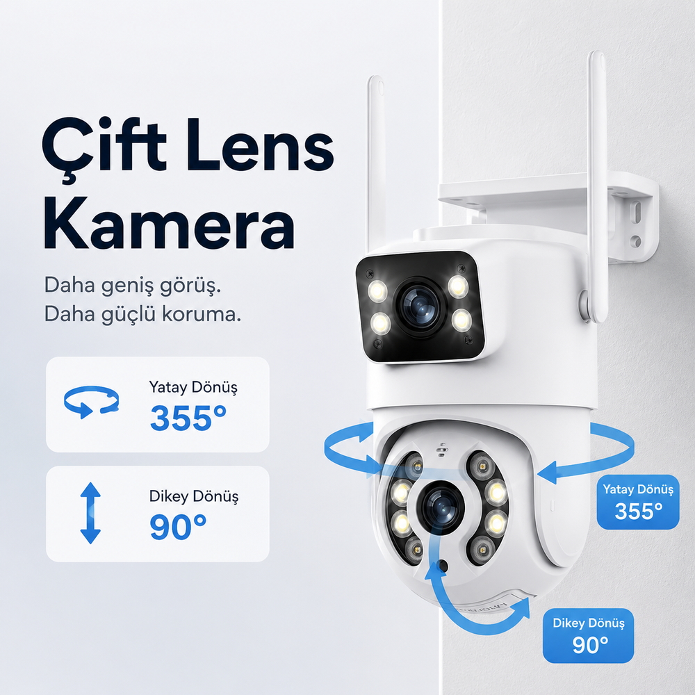Yoosee YS-10 Pro 6MP Çift Lens PTZ Wi-Fi Kamera