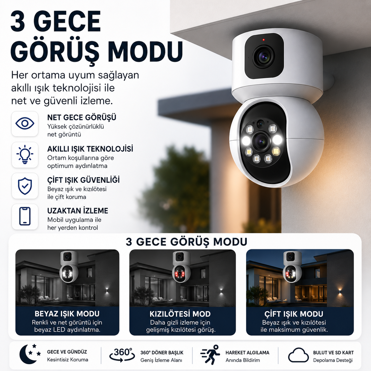 YS-15 Wi-Fi Bebek ve Evcil Hayvan İzleme Kamerası